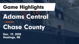 Adams Central  vs Chase County  Game Highlights - Dec. 19, 2020