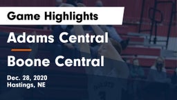 Adams Central  vs Boone Central  Game Highlights - Dec. 28, 2020