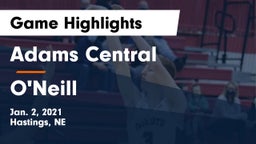 Adams Central  vs O'Neill  Game Highlights - Jan. 2, 2021