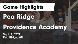 Pea Ridge  vs Providence Academy Game Highlights - Sept. 7, 2022