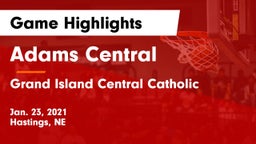 Adams Central  vs Grand Island Central Catholic Game Highlights - Jan. 23, 2021