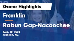 Franklin  vs Rabun Gap-Nacoochee  Game Highlights - Aug. 30, 2021