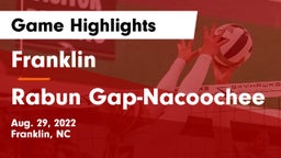 Franklin  vs Rabun Gap-Nacoochee  Game Highlights - Aug. 29, 2022