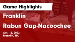 Franklin  vs Rabun Gap-Nacoochee  Game Highlights - Oct. 12, 2022