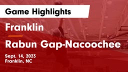Franklin  vs Rabun Gap-Nacoochee  Game Highlights - Sept. 14, 2023