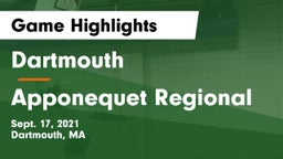 Dartmouth  vs Apponequet Regional  Game Highlights - Sept. 17, 2021