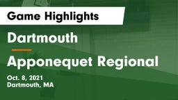 Dartmouth  vs Apponequet Regional  Game Highlights - Oct. 8, 2021
