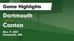Dartmouth  vs Canton   Game Highlights - Nov. 9, 2021