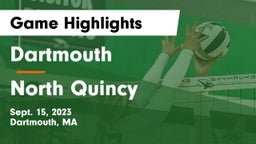 Dartmouth  vs North Quincy  Game Highlights - Sept. 15, 2023