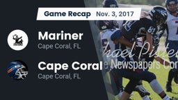 Recap: Mariner  vs. Cape Coral  2017