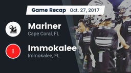 Recap: Mariner  vs. Immokalee  2017
