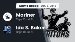 Recap: Mariner  vs. Ida S. Baker  2018