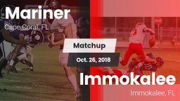 Matchup: Mariner  vs. Immokalee  2018