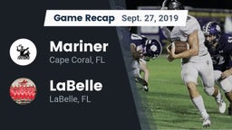 Recap: Mariner  vs. LaBelle  2019