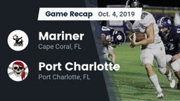 Recap: Mariner  vs. Port Charlotte  2019