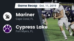 Recap: Mariner  vs. Cypress Lake  2019