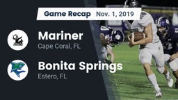 Recap: Mariner  vs. Bonita Springs  2019