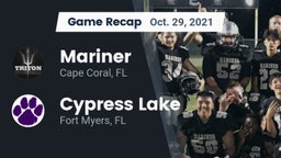 Recap: Mariner  vs. Cypress Lake  2021