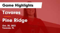 Tavares  vs Pine Ridge Game Highlights - Oct. 20, 2022