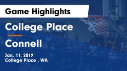 College Place   vs Connell  Game Highlights - Jan. 11, 2019