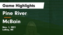 Pine River  vs McBain  Game Highlights - Nov. 1, 2021