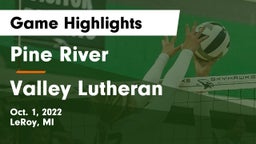 Pine River  vs Valley Lutheran  Game Highlights - Oct. 1, 2022