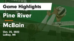 Pine River  vs McBain  Game Highlights - Oct. 25, 2022