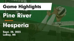 Pine River  vs Hesperia  Game Highlights - Sept. 28, 2023