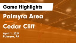 Palmyra Area  vs Cedar Cliff  Game Highlights - April 1, 2024