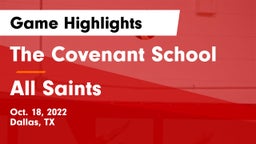 The Covenant School vs All Saints  Game Highlights - Oct. 18, 2022