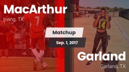 Matchup: MacArthur vs. Garland  2017