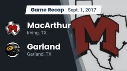 Recap: MacArthur  vs. Garland  2017