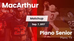 Matchup: MacArthur vs. Plano Senior  2017