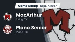 Recap: MacArthur  vs. Plano Senior  2017