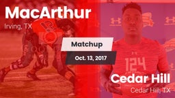 Matchup: MacArthur vs. Cedar Hill  2017