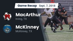 Recap: MacArthur  vs. McKinney  2018