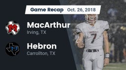 Recap: MacArthur  vs. Hebron  2018