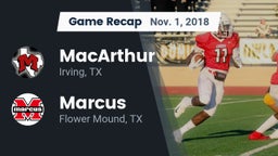Recap: MacArthur  vs. Marcus  2018