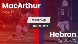 Matchup: MacArthur vs. Hebron  2019