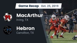 Recap: MacArthur  vs. Hebron  2019