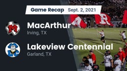 Recap: MacArthur  vs. Lakeview Centennial  2021
