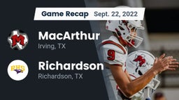 Recap: MacArthur  vs. Richardson  2022
