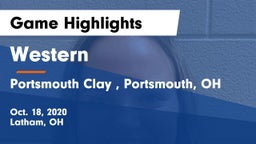 Western  vs Portsmouth Clay , Portsmouth, OH Game Highlights - Oct. 18, 2020