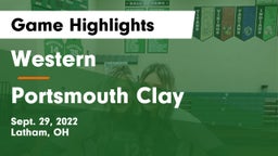 Western  vs Portsmouth Clay  Game Highlights - Sept. 29, 2022
