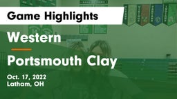 Western  vs Portsmouth Clay  Game Highlights - Oct. 17, 2022