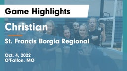 Christian  vs St. Francis Borgia Regional  Game Highlights - Oct. 4, 2022