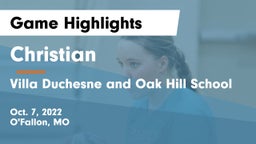 Christian  vs Villa Duchesne and Oak Hill School Game Highlights - Oct. 7, 2022