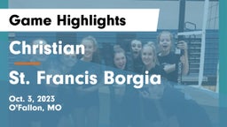 Christian  vs St. Francis Borgia  Game Highlights - Oct. 3, 2023