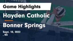 Hayden Catholic  vs Bonner Springs  Game Highlights - Sept. 10, 2022