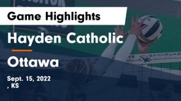 Hayden Catholic  vs Ottawa  Game Highlights - Sept. 15, 2022